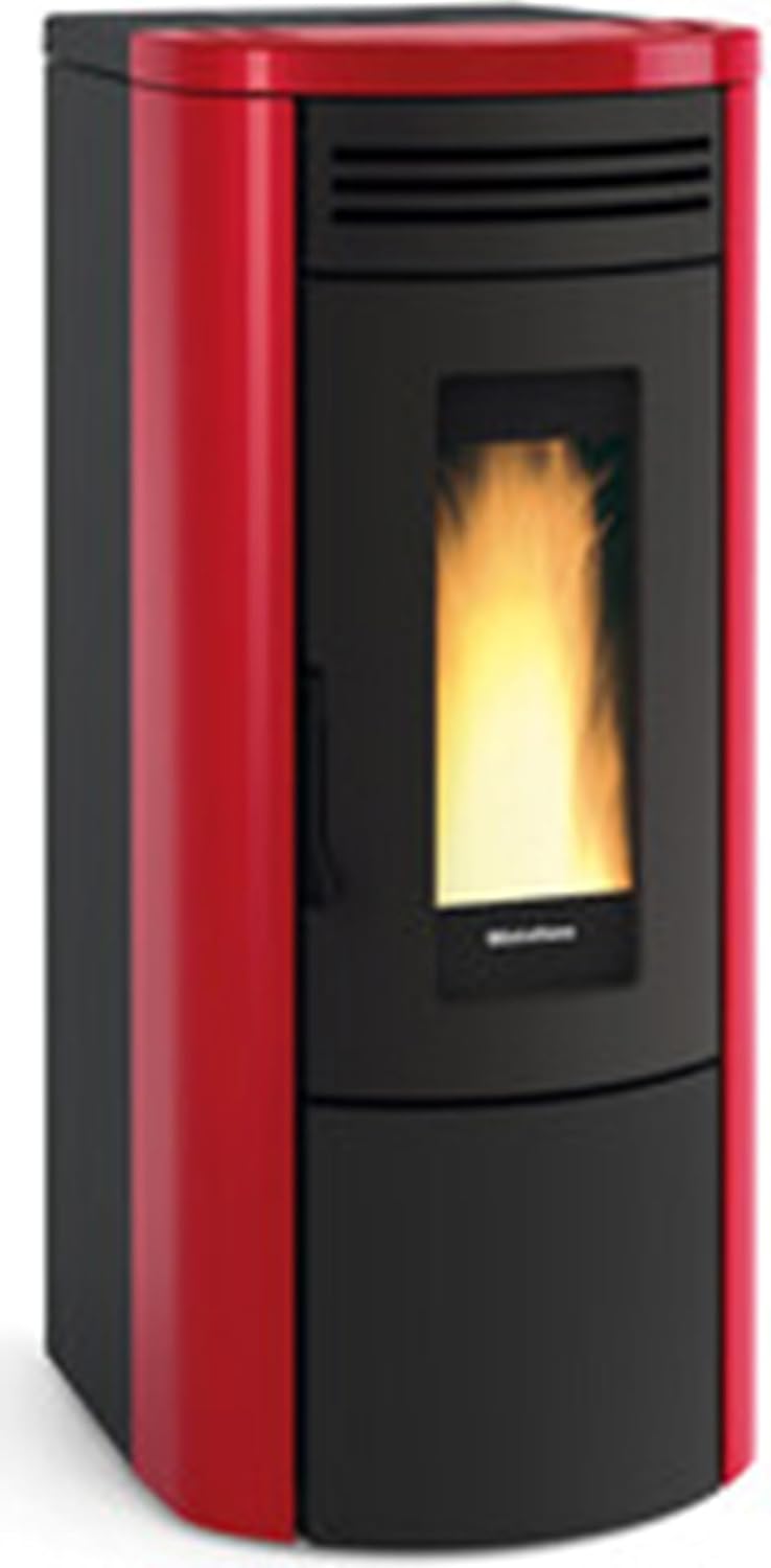 La Nordica Cuisinières, 16 kW – Rouge/Noir | Poêle à granulés ventilé couleur Bordeaux