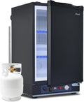 réfrigérateur Smad | 40 L, 12 V – 220 V | Noir, Frigo Trimixte Gaz – Frigo Camping Gaz pour Camping-Car | Caravane et Maison