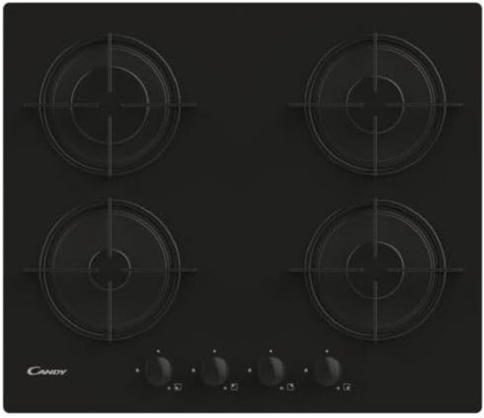 table de cuisson CANDY | Noir, Plaque de cuisson à gaz