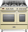 De'Longhi Cuisinières, 90x60 cm – Crème | MEM 965T BX ED - Cuisinière à gaz avec four électrique, 5 brûleurs