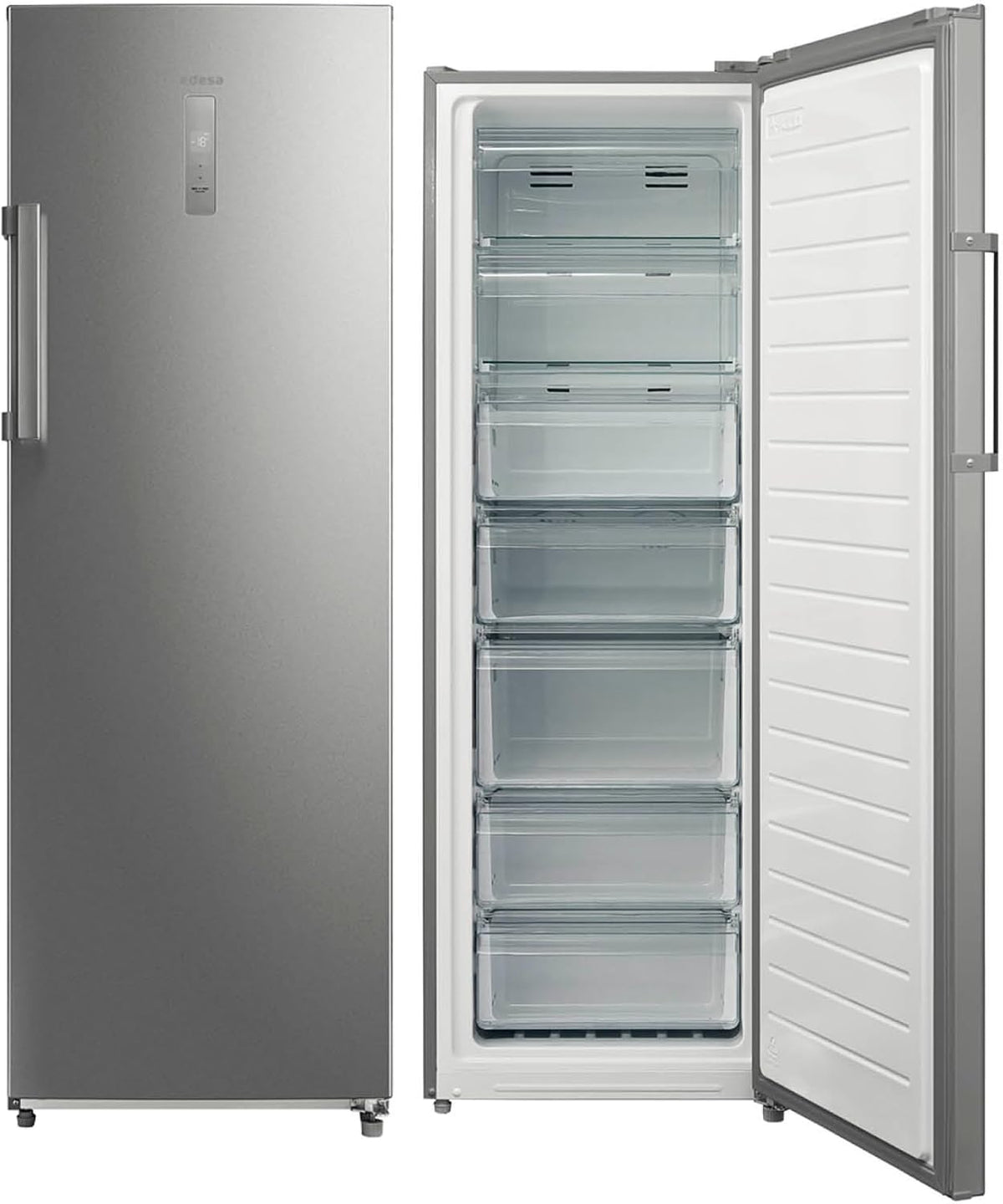 réfrigérateur EDESA – frigo | 63,5 cm, Argent/Blanc – Congélateur EZS-1732 EX/A Total No Frost | contrôle électronique homogène de la température