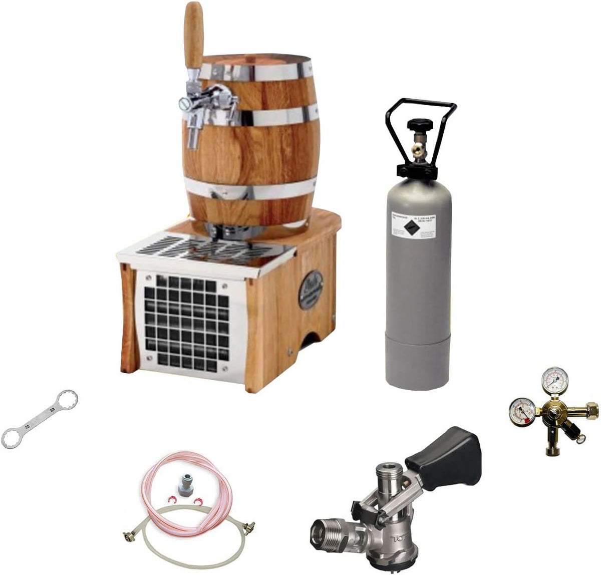 ich-zapfe.de Tireuses à bières, 20 litres – Bois/Gris/Argent | ich-zapfe Tireuse a biere Soudek machine a biere