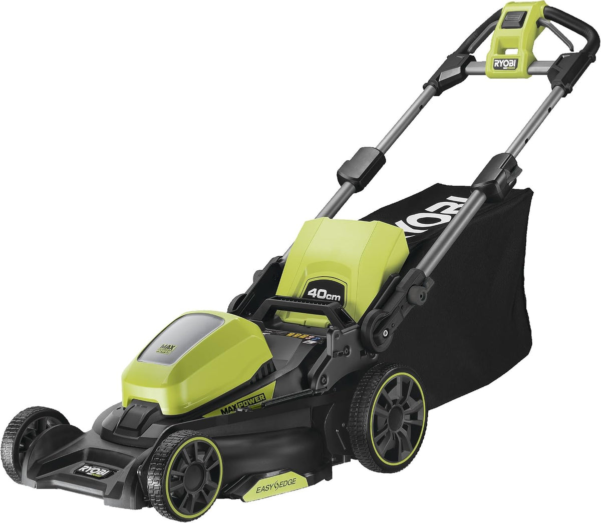 tondeuse à gazon RYOBI | 36 V, 40 cm – Vert/Noir | RY36LM40A-0 sans Fil MAXPOWER (Batterie et Chargeur Non Inclus)