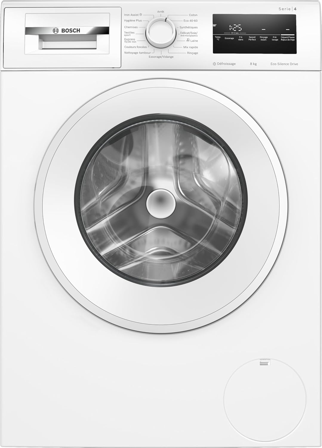 lave-linge Bosch | 1 à 8 kg, 8 kg – 1400 tr/min | Blanc, Machine à laver front – WAN2827UFR