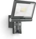 Éclairage de sécurité STEINEL – Gris | Projecteur LED extérieur XLED CAM2 SC, caméra de surveillance 2K – Wi-Fi 6 double bande