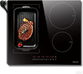 table de cuisson Karinear – plaque de cuisson | 3500 W, 60CM – 220 V | Noir, Plaque Induction 4 Feux avec Prise – Induction avec Flexizone