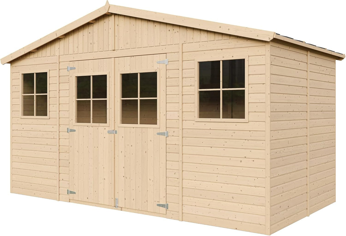 TIMBELA Abris de jardin, 8 m – Bois Naturel