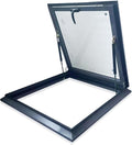 Matériel de construction Fenêtre | 75 x 55 cm, Noir – de Toit étanche/ d'évacuation | en Alliage d'aluminium