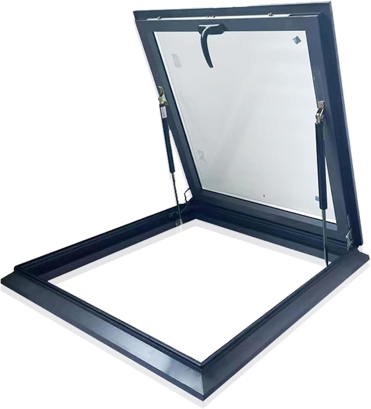 Matériel de construction Fenêtre | 75 x 55 cm, Noir – de Toit étanche/ d'évacuation | en Alliage d'aluminium