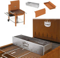 Isolamenti Barbecues à bois, Marron/Argent – Barbecue à bois en acier Corten pour Serial Griller | Flipper avec grille inoxydable et accessoires