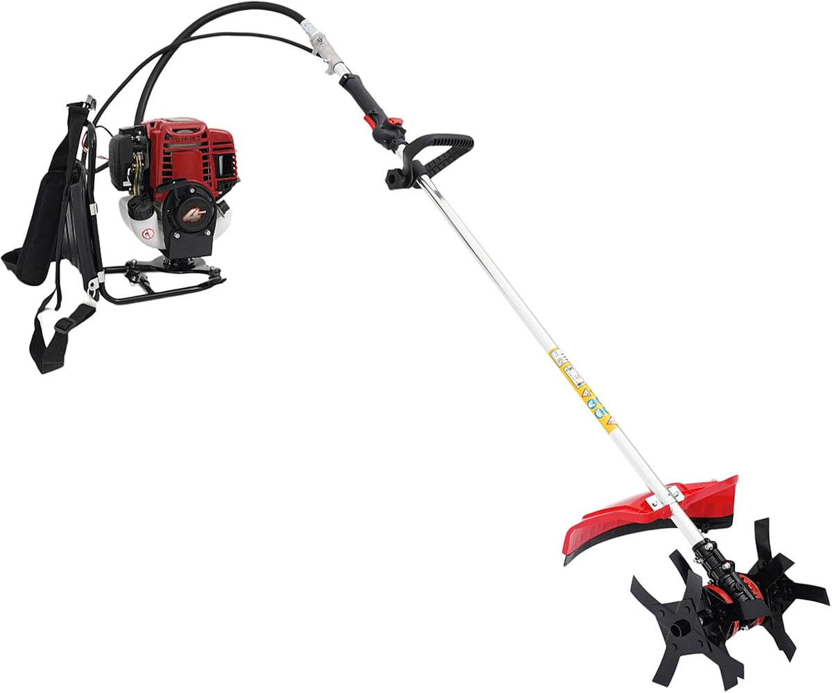motoculteur HUOMMGS – 1000 W | 27 cm, 32 cm – Rouge/Noir