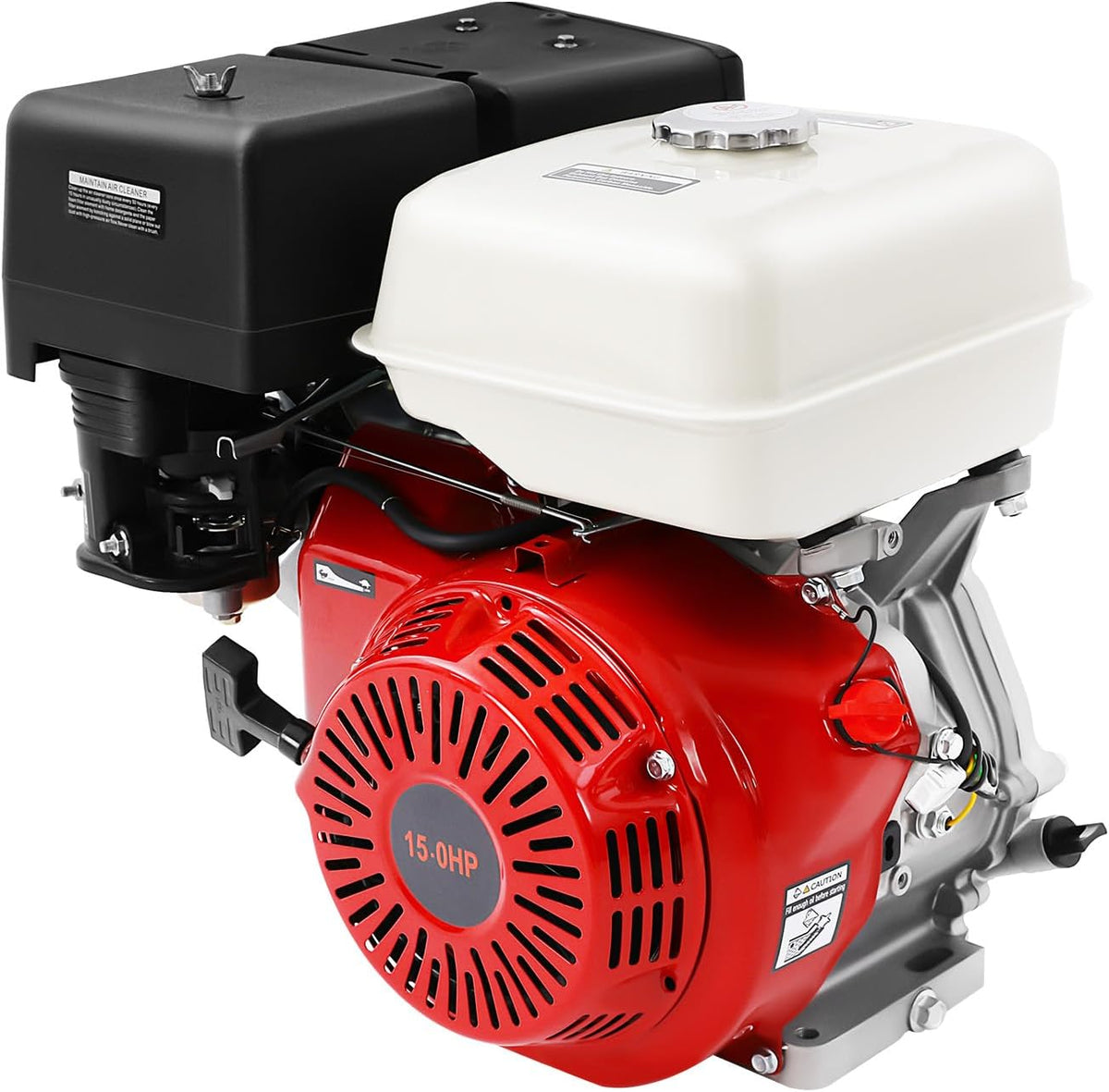 cunnyend motoculteur, Rouge/Noir/Blanc – 15 CV Moteur à essence Moteur de remplacement pour thermique | sécurité niveau d'huile