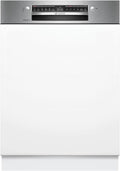 Bosch Lave-vaisselles standards, Argent/Blanc – BOC Teilintegrierter Geschirrspüler SBI4ECS28E Serie 4 A met