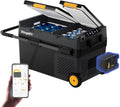 glacière BougeRV – 40 L | 173 Wh, 24 V – 220 V | Noir/Jaune