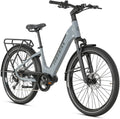 Vélos électriques JOBOBIKE – 250 W | Gris/Noir, Lyon Pro Vélo Électrique de Ville – Moteur Central | 9 Vitesses Shimano