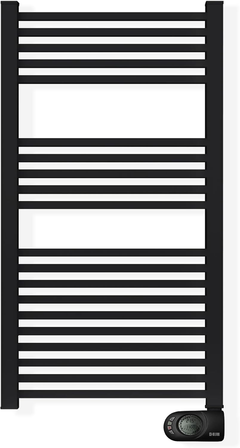 Appareils de chauffage électriques HJM | 750 W, Noir – Radiateur sèche-serviettes basse consommation SQUARE 750