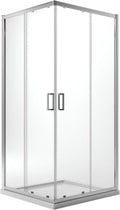 Idralite Cabines et parois de douche, 80x100 – 6 mm | Transparent/Argent, Cabine Paroi Douche H198 Transparent Mod. Ready
