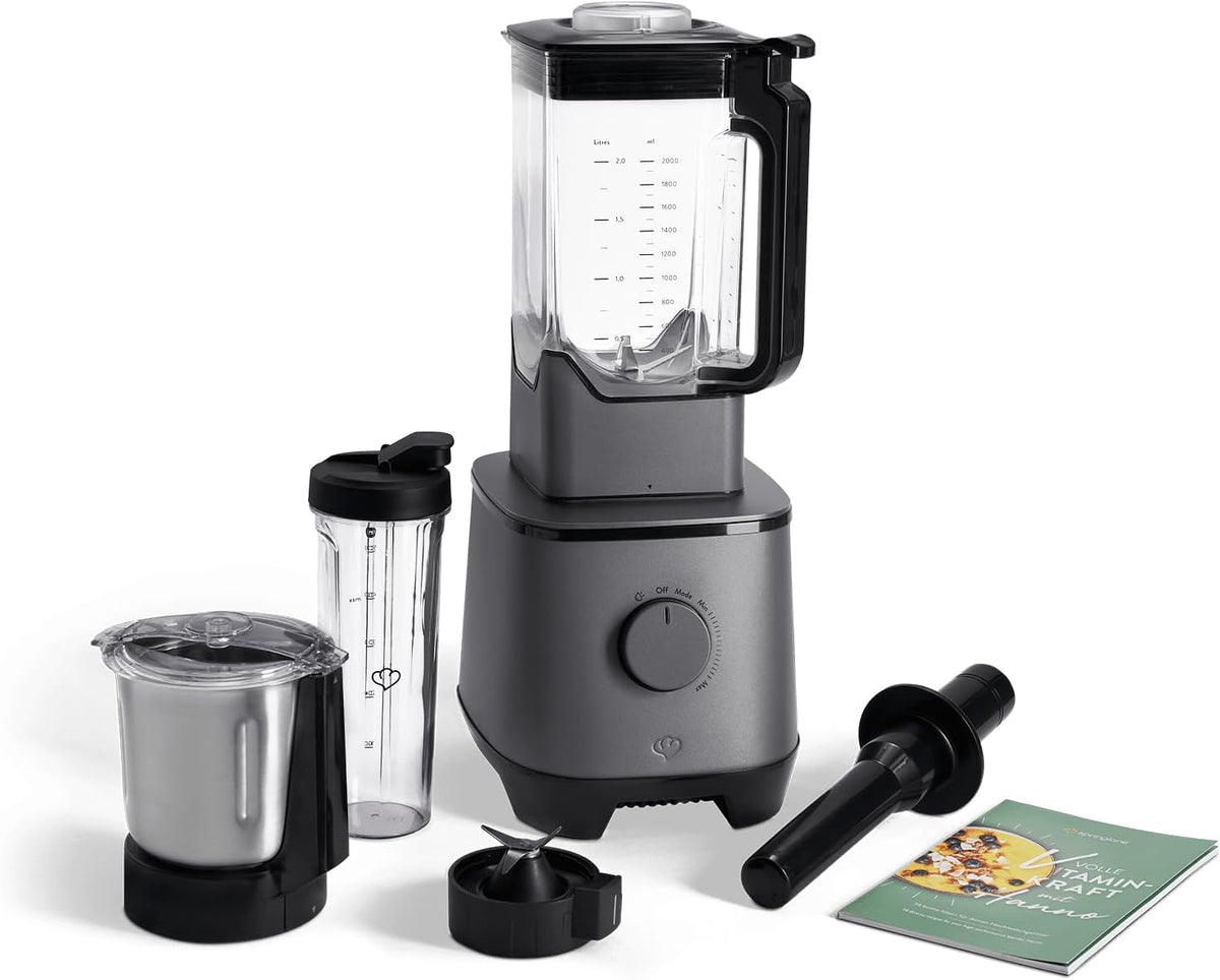 blender Springlane Kitchen – 2000 W | 000 tr/min, Anthracite/Noir – SPRINGLANE mélangeur haute performance Hanno