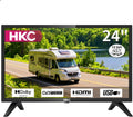 téléviseur HKC – TV | 12 V, Noir – Freeview DVB-T2/C/S2 Dolby Audio | petit écran de voyage pour camping-car et caravanes