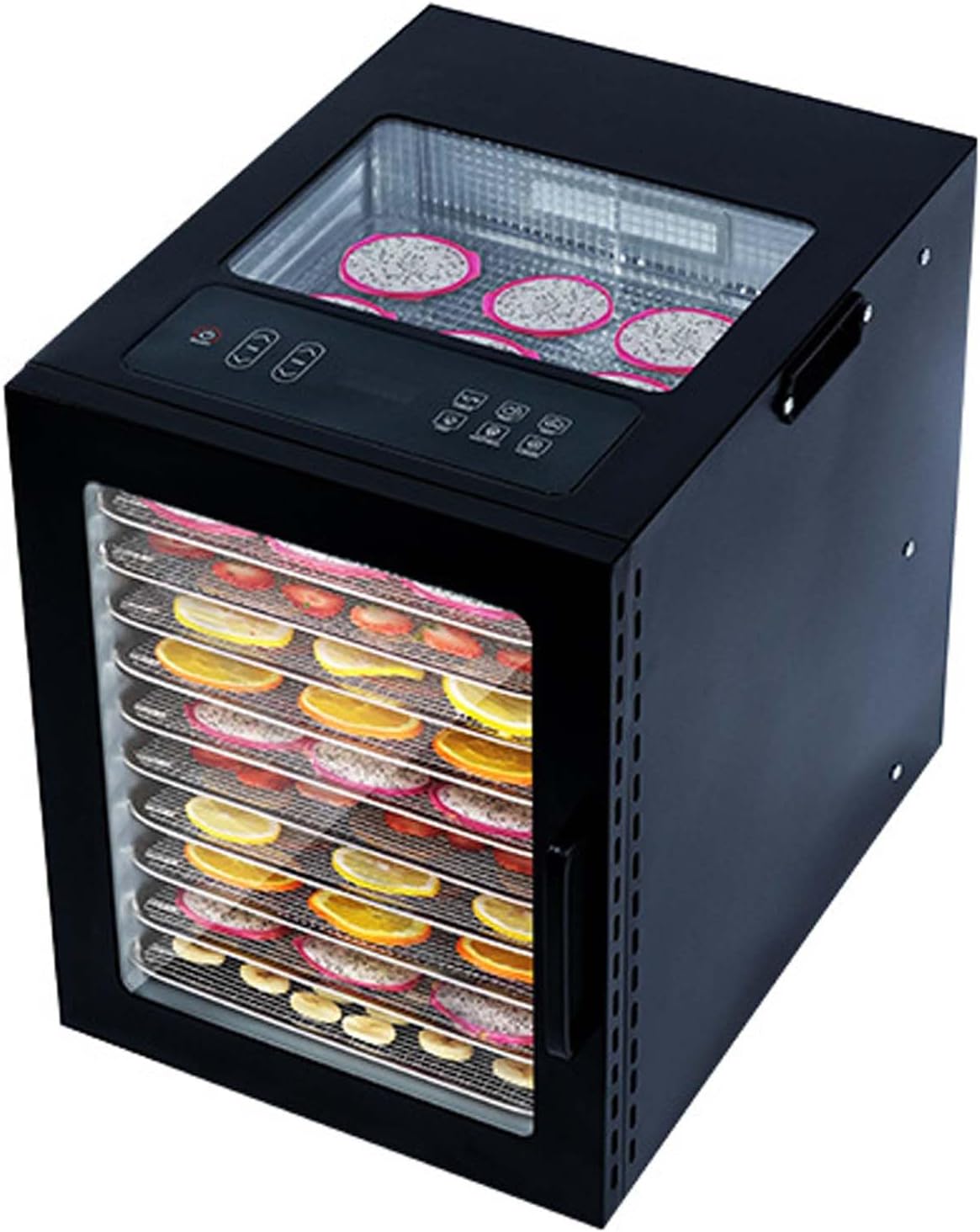 déshydrateur alimentaire Déshydrateur – alimentaire | 800 W, Noir – double ventilateur | 10/12/16 plateaux, minuterie 0