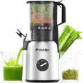 centrifugeuse FIMEI – 135 mm | Argent/Noir, Extracteur de Jus – Rendement Élevé | Facile à Nettoyer, Sans BPA – 2 Verres