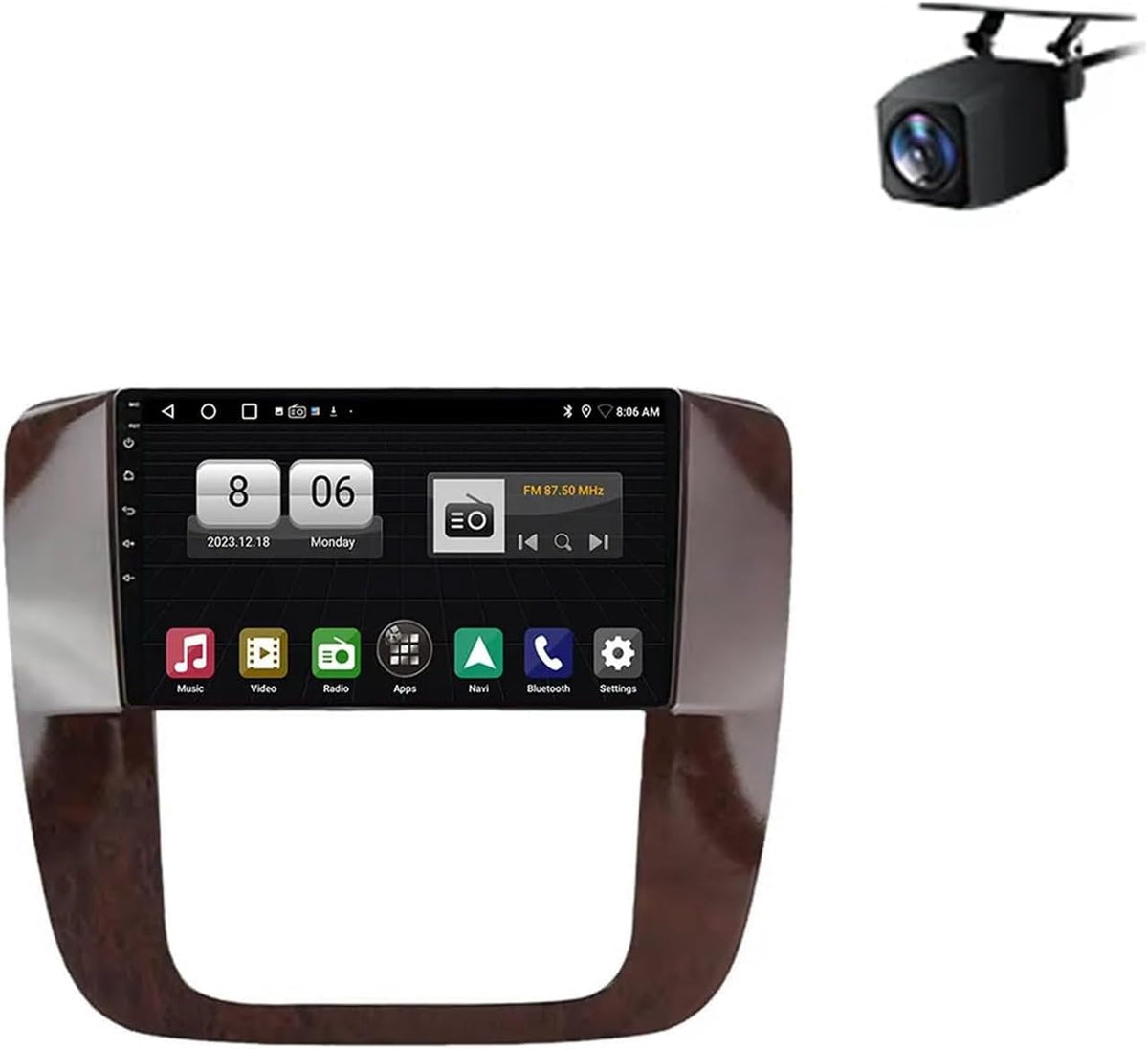 HUANQIN Autoradio, 12 V – 2G | 32G, Brun/Noir – 4 Nuclear +3