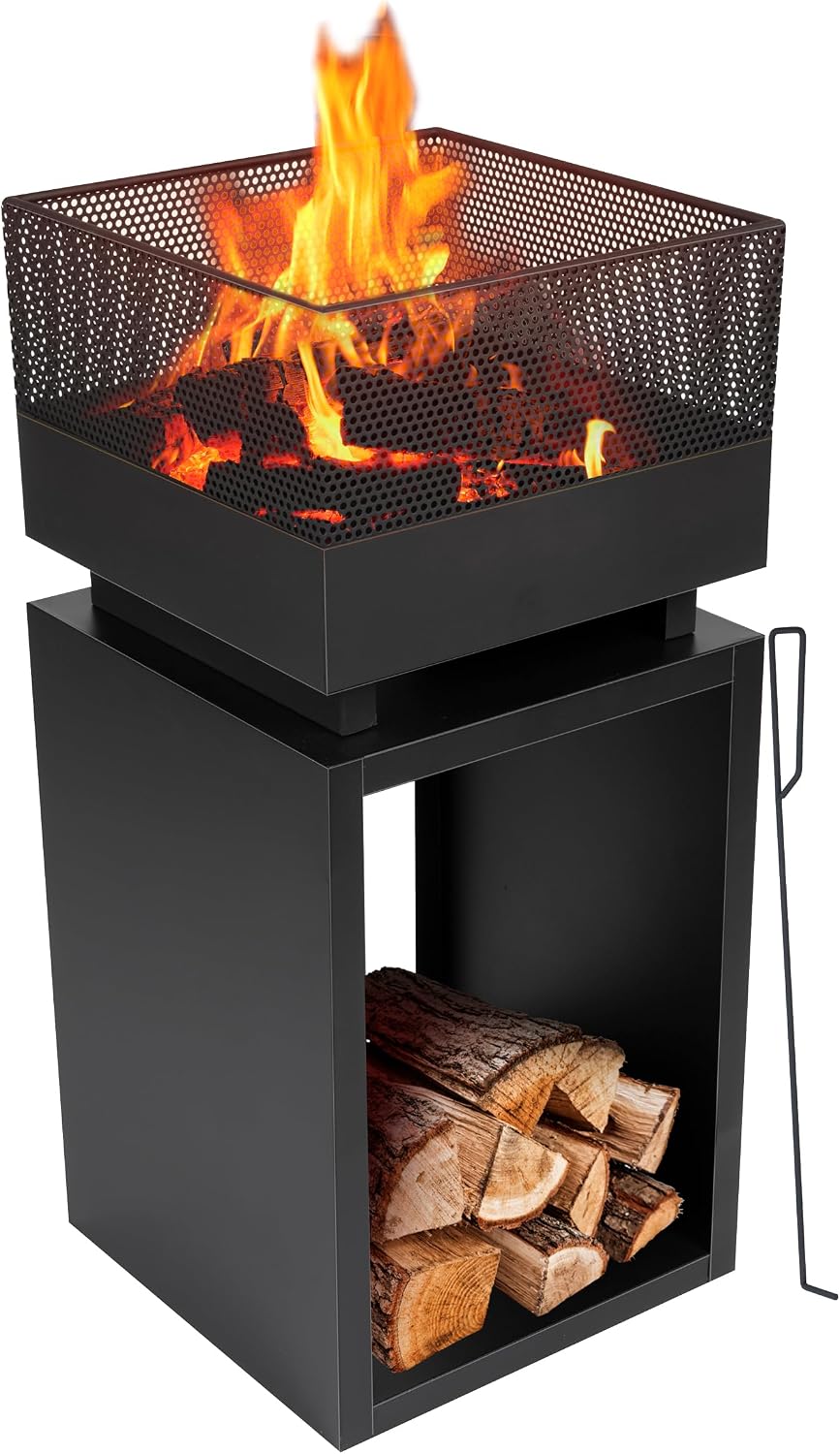 BBQ Collection braséro, 39 x 39 x 85 cm – Noir