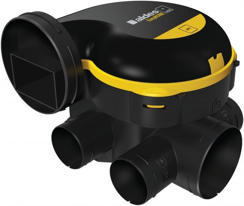 Chauffage et climatisation Aldes | Noir/Jaune, groupe vmc simple flux - easyhome autoréglable - 11026031
