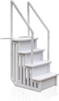 Échelles de piscine Gre – 80 x 92 x 206 cm | Blanc, EPE30 - Échelle intérieure antidérapante pour Piscine enterrée