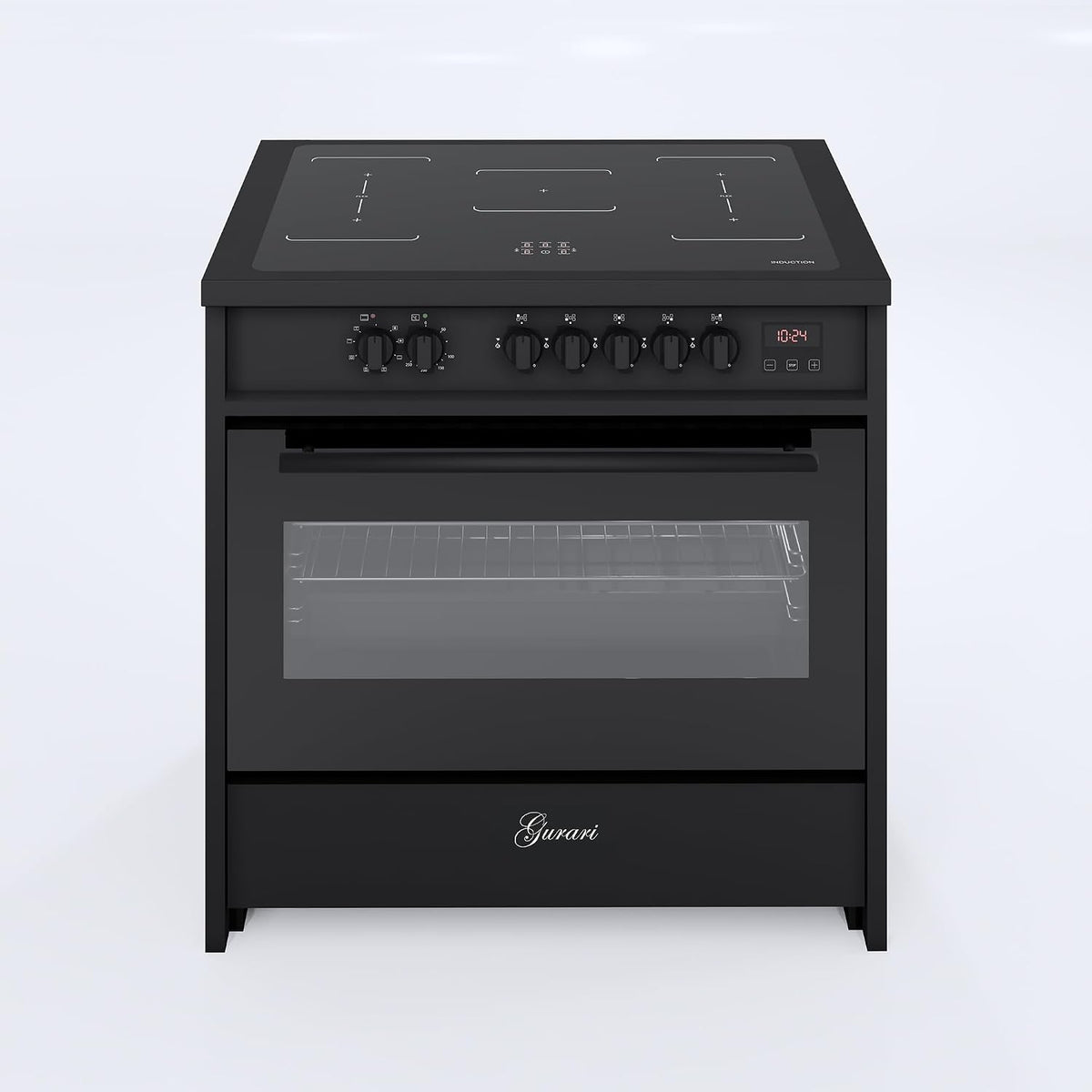 table de cuisson Gurari – plaque de cuisson | 90 cm, Noir – Cuisinière à induction E 913 BL e | Cuisinière à induction avec four électrique XXL