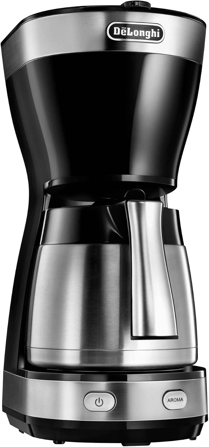 De'Longhi machine à café, Noir/Argenté – ICM16710 Cafetière à Filtre