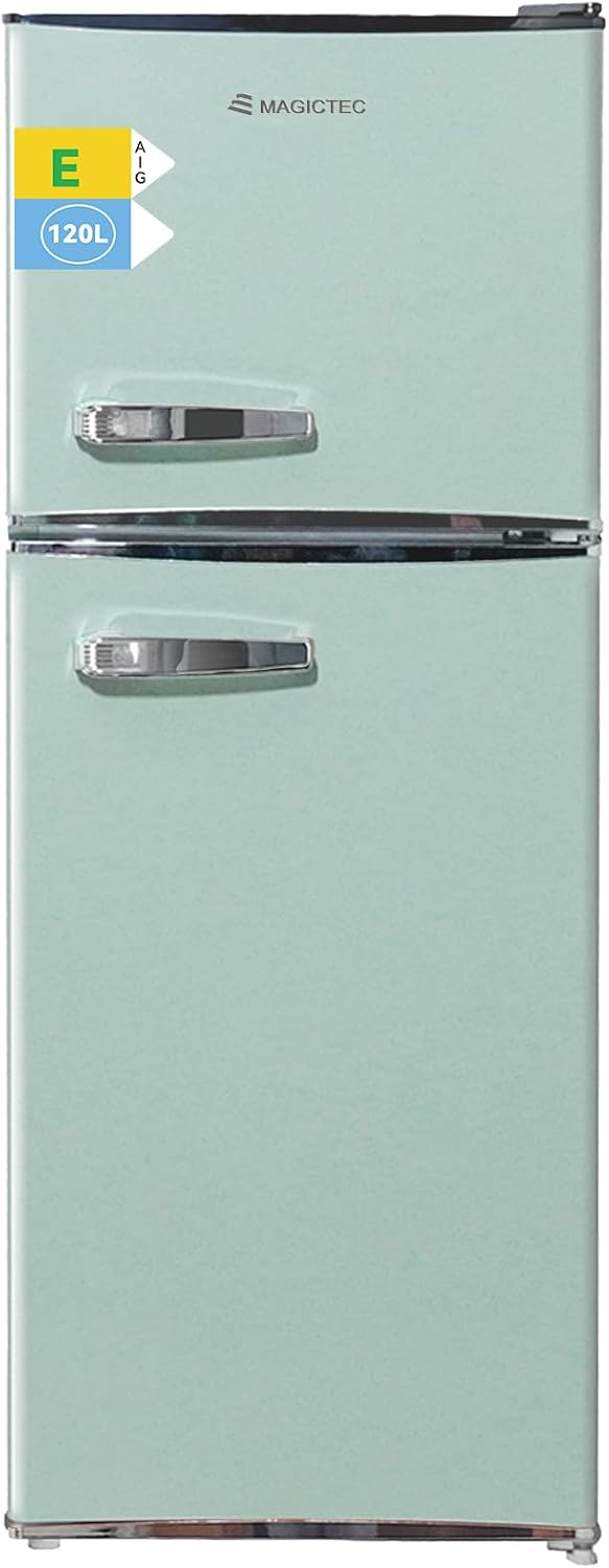réfrigérateur magictec | 120 L, 88 L – 32 L | Vert, Frigo vintage – Retro congelateur | ( / congelateur), Low Frost