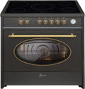 Gurari Cuisinières, 90 cm – 121 L | Noir/Or, grill · Qualité allemande