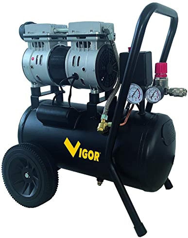 Compresseurs d'air Vigor | 230 V, Noir/Gris – Compresseur silencieux