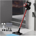 MeLtor aspirateur balai sans fil, aspirateur sans fil – 120 W | 18Kpa, Noir/Rouge – Aspirateur Laveur Balai sans Fil 35 Min