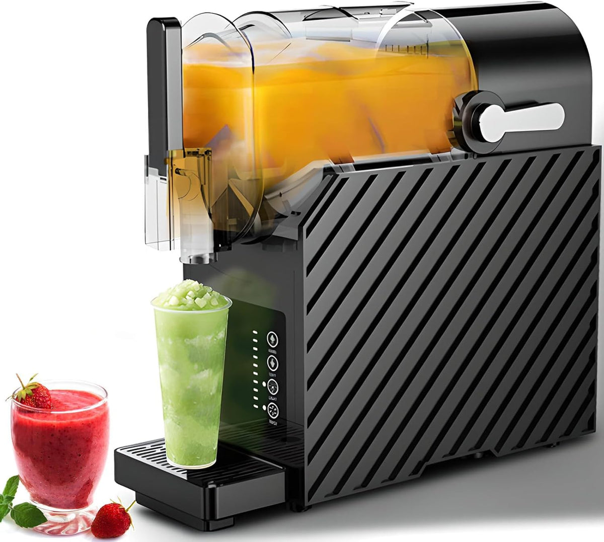 Électroménager spécialisé, 1,8 litres – 200 watts | 1,8 L, 200 W – Noir/Translucide | Machine à Granité Entièrement Automatique