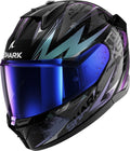 Casques intégraux Shark | Noir/Bleu/Violet, Casque Moto intégral D-SKWAL 3 Blast-R Noir / Bleu / Violet
