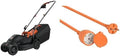 tondeuse à gazon BLACK+DECKER – 1000 W | 32 cm, 60 mm – 20 m | Noir/Orange, Tondeuse Filaire – Electrique | 3 hauteurs réglables 20