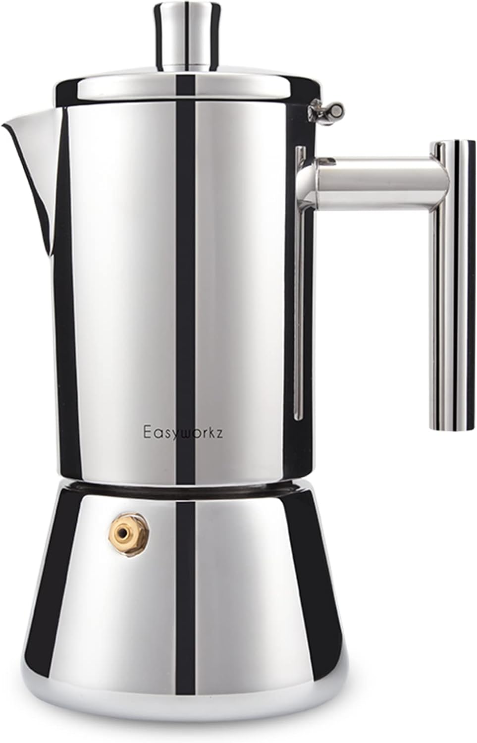machine à café Easyworkz – 300 ml | Argent, Diego Cafetière expresso italienne en acier inoxydable – 6 tasses