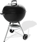 barbecue à charbon Weber – 57 cm | Noir, Original Kettle /couvercle et cuve en acier émaillé – système One-Touch de nettoyage