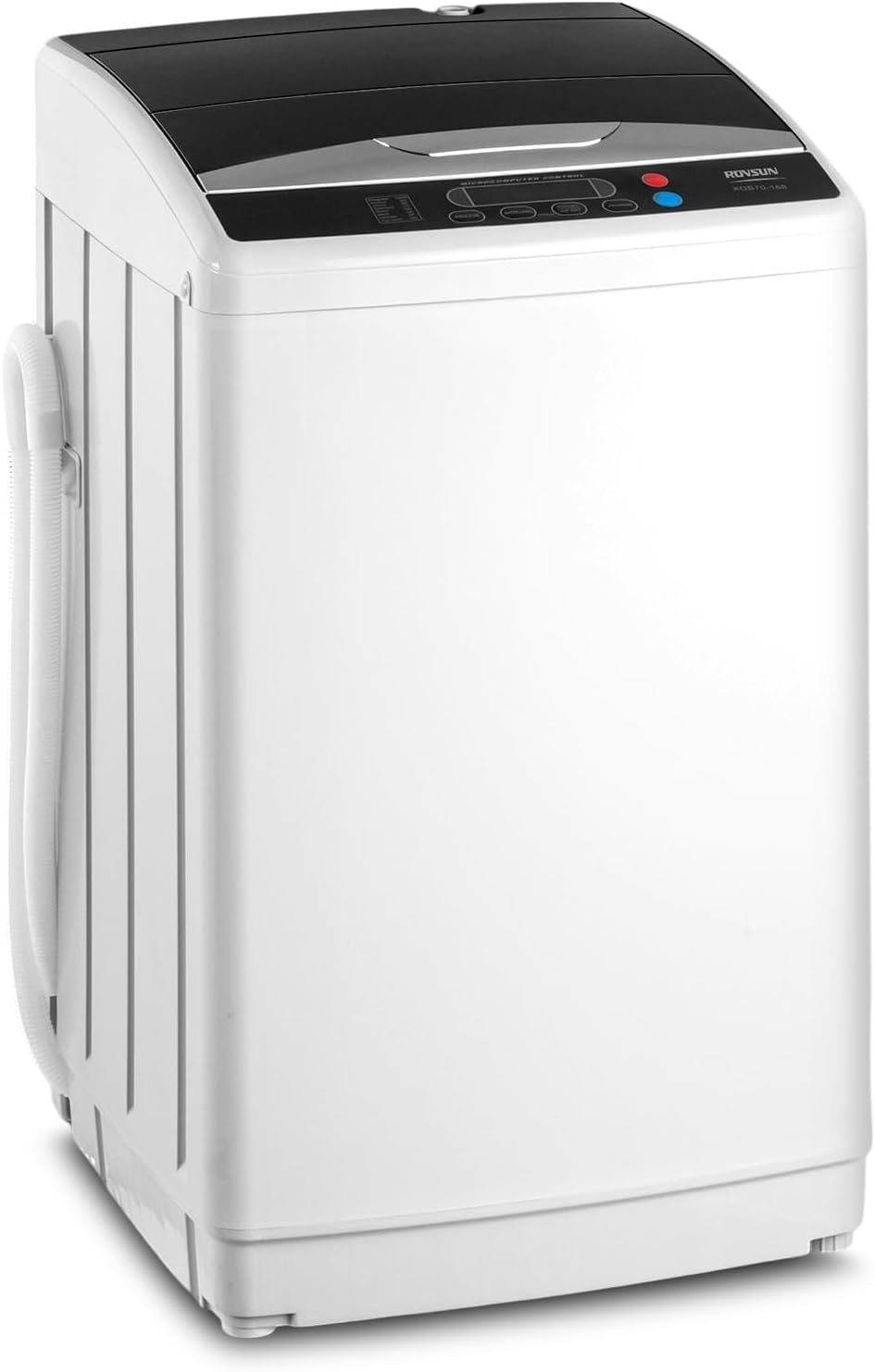 lave-linge LEADZM | 7KG, 400 W – Blanc/Noir | Mini Machine à Laver lave linge, Panneau de Commande Multifonction
