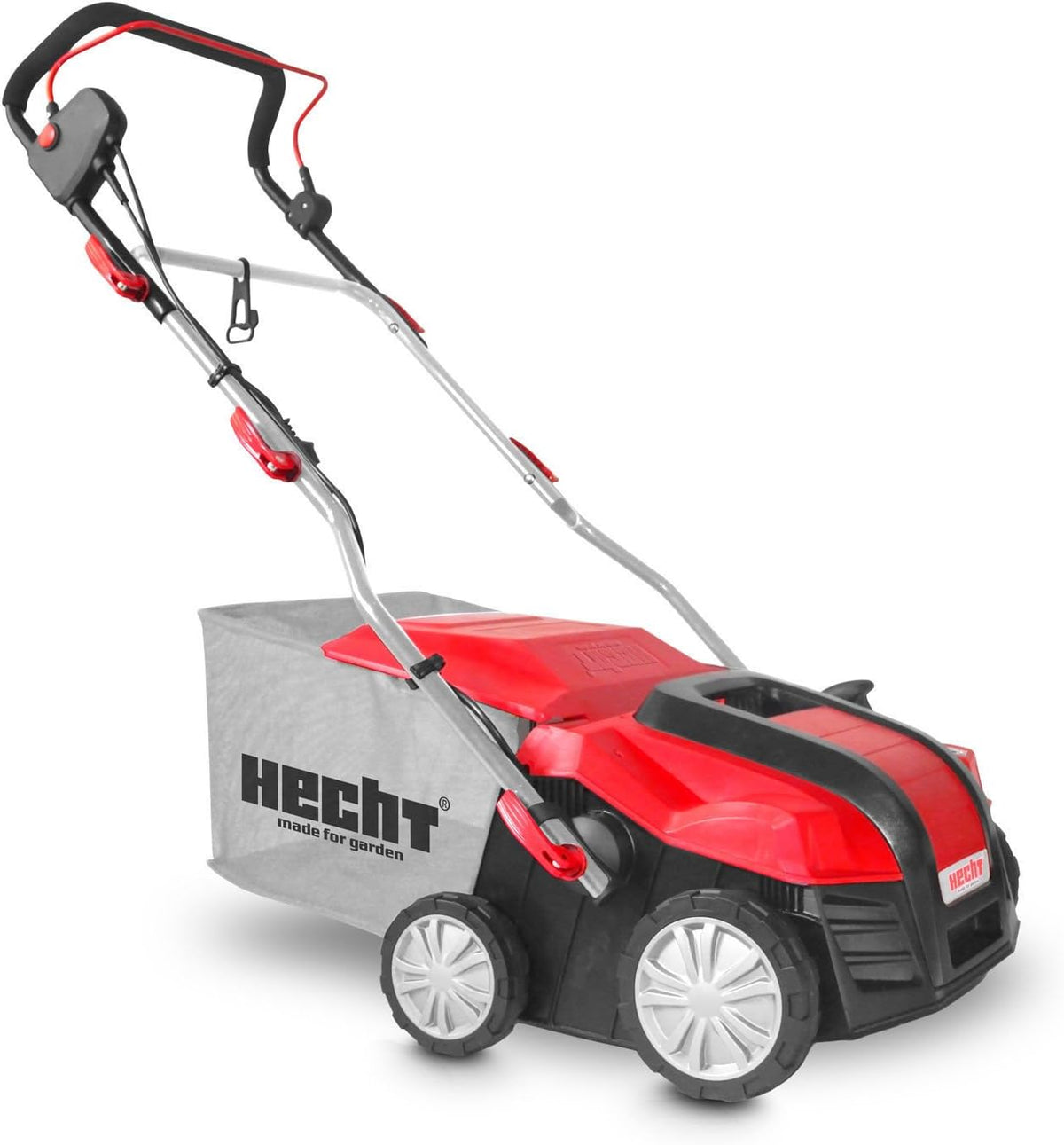 Scarificateurs Hecht | 1800 W, 55 l – 383 mm | 13 mm, Rouge/Noir/Gris
