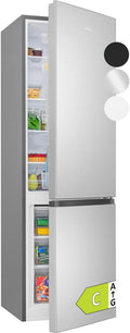 réfrigérateur Bomann | frigo, 55 cm – 268 L | Inox, congélateur indépendant – Eclairage LED