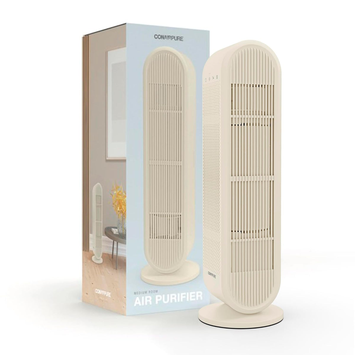 purificateur d'air Conair | 200 m, Beige – filtre à air HEPA | purificateur pour allergies, poussière – contrôle des odeurs