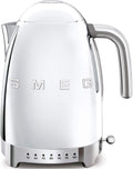 Smeg Bouilloires électriques, 1.7l – 2400w | Argent, Bouilloire Sans Fil Acier Inoxydable - KLF04SSEU