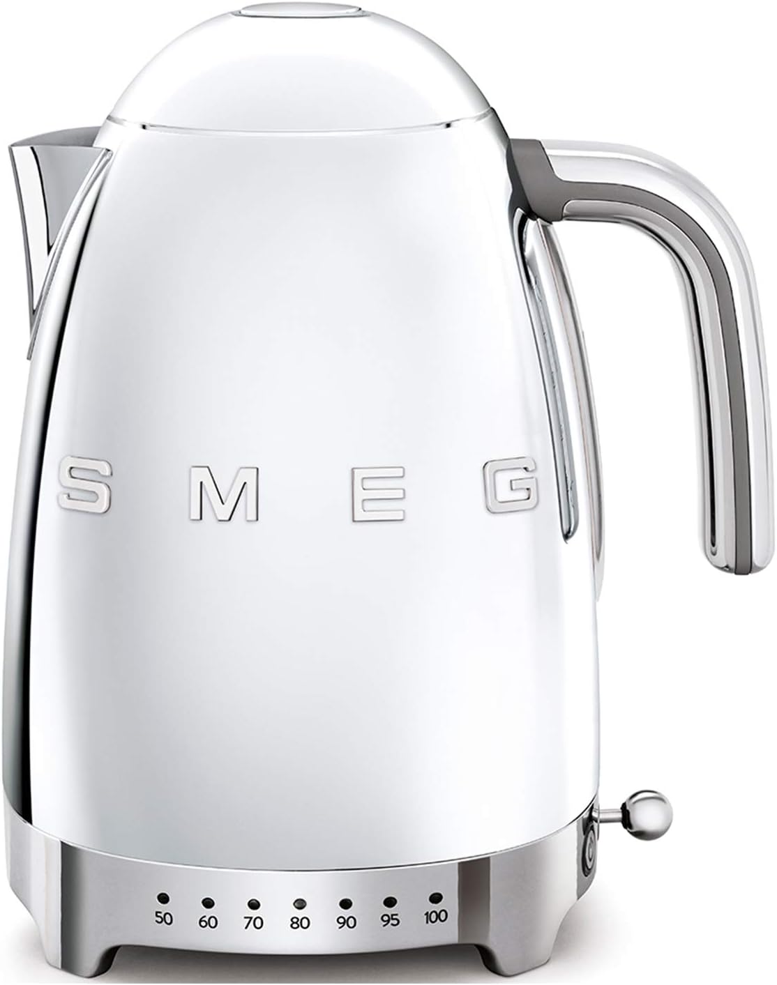 Smeg Bouilloires électriques, 1.7l – 2400w | Argent, Bouilloire Sans Fil Acier Inoxydable - KLF04SSEU