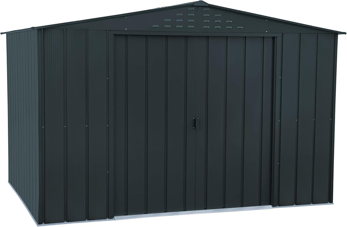 Abris de jardin Duramax – 10 x 8 | 7.28 m, Anthracite – TOP Shed ( ²) Abri de jardin en métal | fabriqué en acier galvanisé