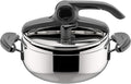 Casseroles poêles et faitouts Lagostina – 3,5 L | 22 cm, Argent/Noir – Mia Lagoeasy'UP Autocuiseur en Acier Inoxydable 18/10 Ø