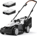 tondeuse à gazon LiTHELi – 37 cm | 2X 20, 4.0 Ah – 75 mm | 40 L, Noir/Blanc – sans Fil - Moteur Brushless | V Batteries