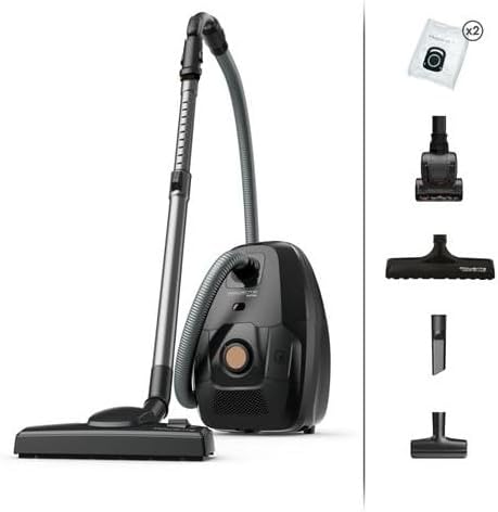 Rowenta Aspirateurs traîneaux, Noir/Gris – Aspirateur avec sac RO6180EA Green force Effitech animal kit